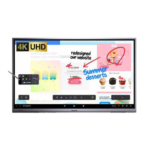 하이크비전 4K UHD 55인치 터치스크린 전자칠판 이미지 1