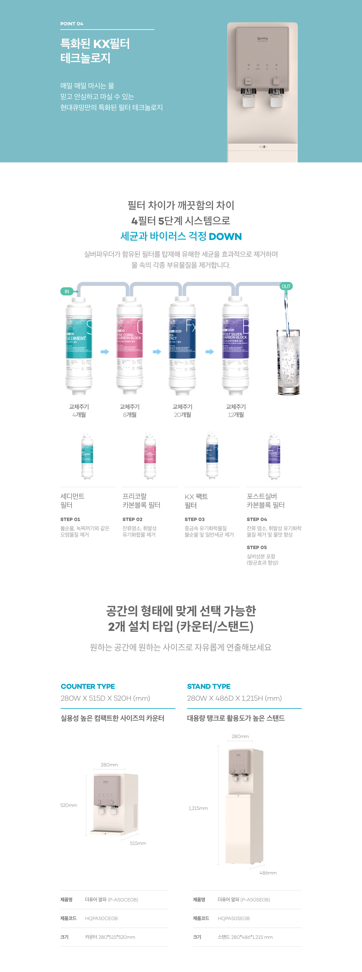 현대큐밍 더퓨어 알파 데스크형 냉온정수기 (4개월 방문관리) 이미지 6