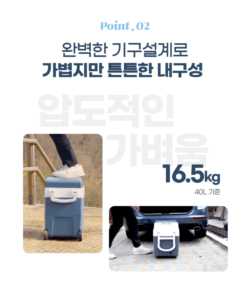 루컴즈 50L 220V어댑터 차량시거잭 분리형바스켓 차량용 이동식 캠핑용 냉장고 이미지 8