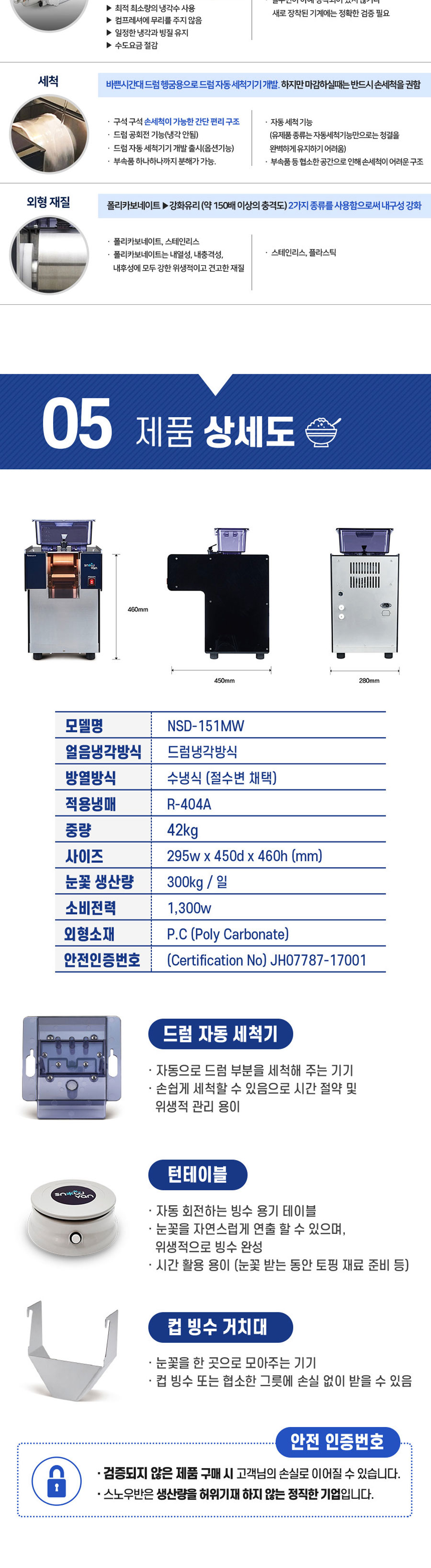 스노우반 업소용 눈꽃 빙수기(선납금 50만원) 이미지 6
