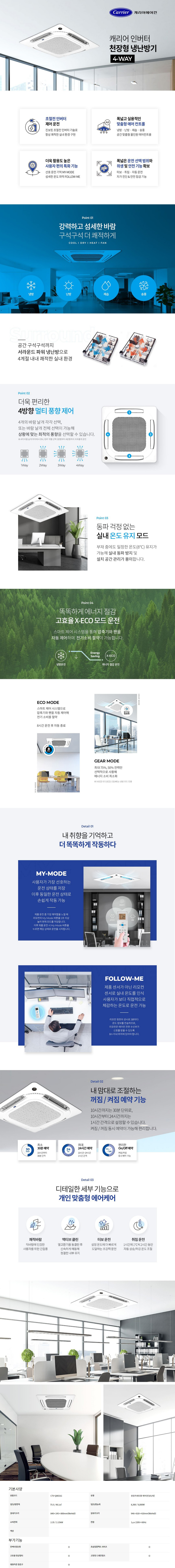 캐리어 23평형 천장형 냉난방기 이미지 2