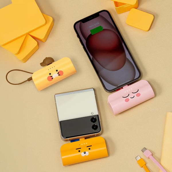 카카오프렌즈 힙스터 도킹형 보조배터리 5000mAh (C타입/8핀) 이미지 1