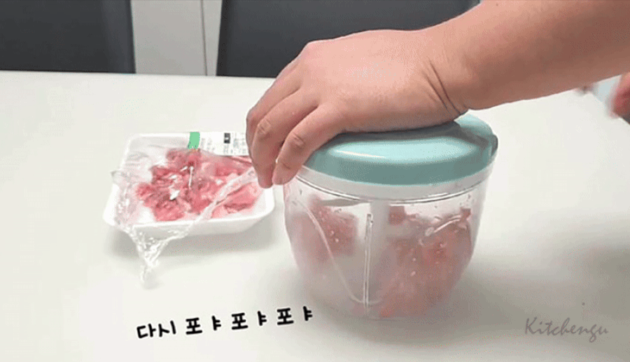 키친구 스핀 마늘 수동 양파 이유식 채소 다지기 야채 고기 만능다지기 대 이미지 23