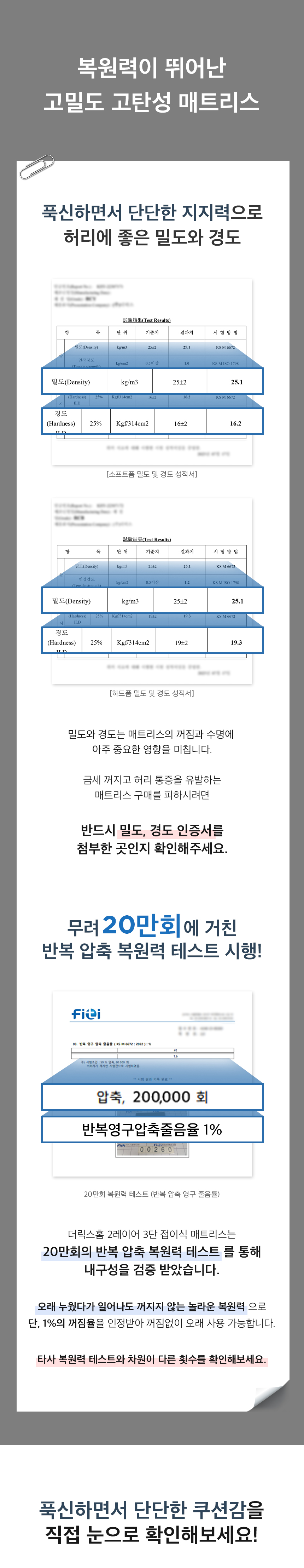 더릭스홈 2레이어 3단 접이식 매트리스 6cm 10cm 15cm 원룸 바닥 수면매트 접는 침대 메모리폼 라텍스 매트릭스 토퍼 이미지 13