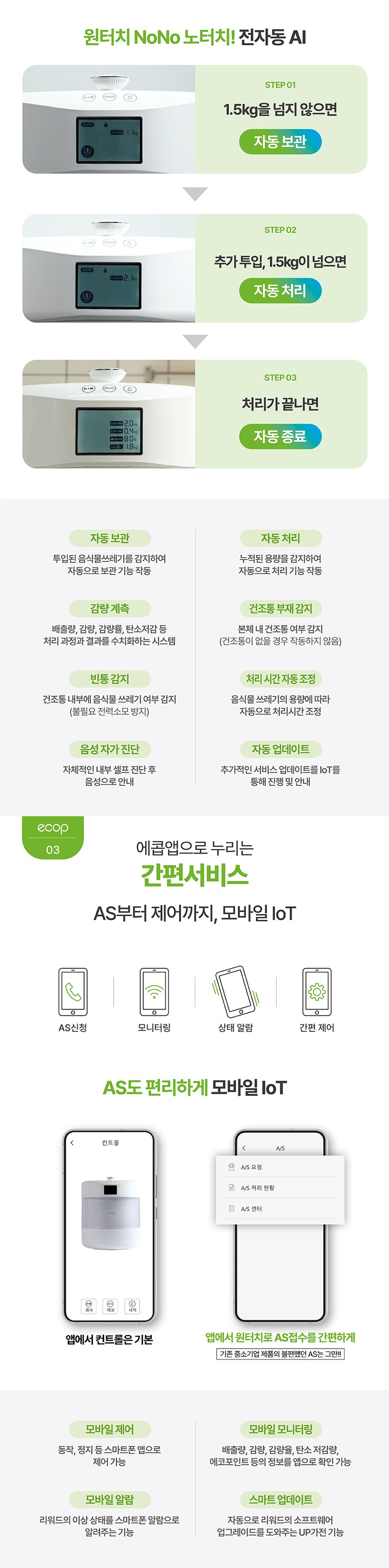 [포레] 에콥 친환경 음식물처리기 ECP-900 4L 이미지 6