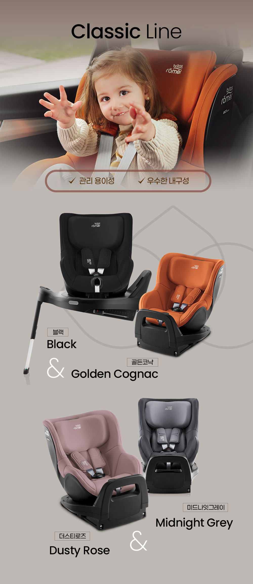 [브라이텍스][NEW]듀얼픽스 프로_아이사이즈_미드나잇그레이_신생아카시트[ISOFIX] 이미지 30