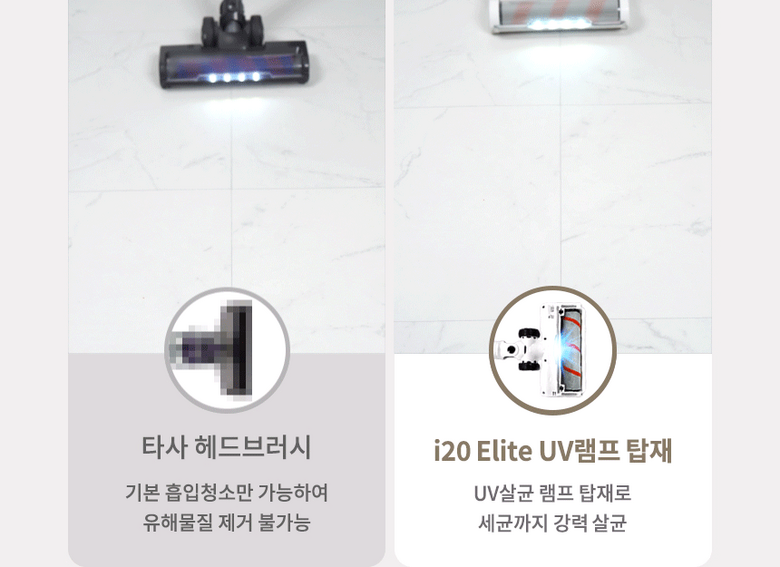 아이닉 차이슨 무선청소기 i20 Elite + UV헤드브러시 + UV침구브러시 + 필터 이미지 23