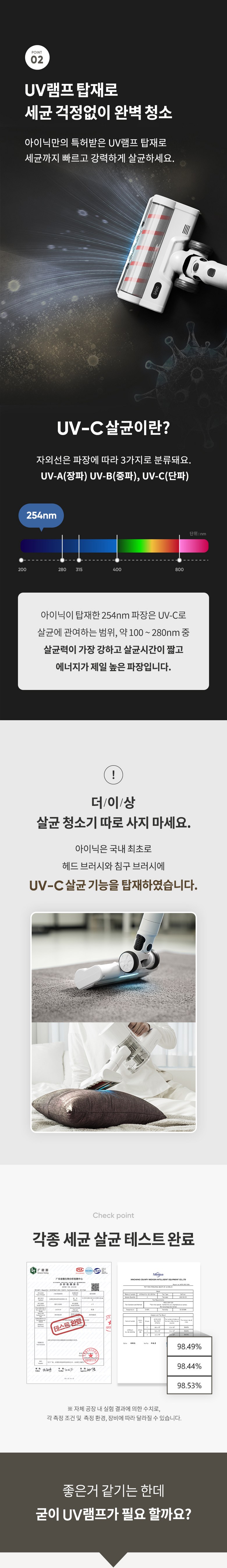 아이닉 차이슨 무선청소기 i20 Elite + UV헤드브러시 + UV침구브러시 + 필터 이미지 33