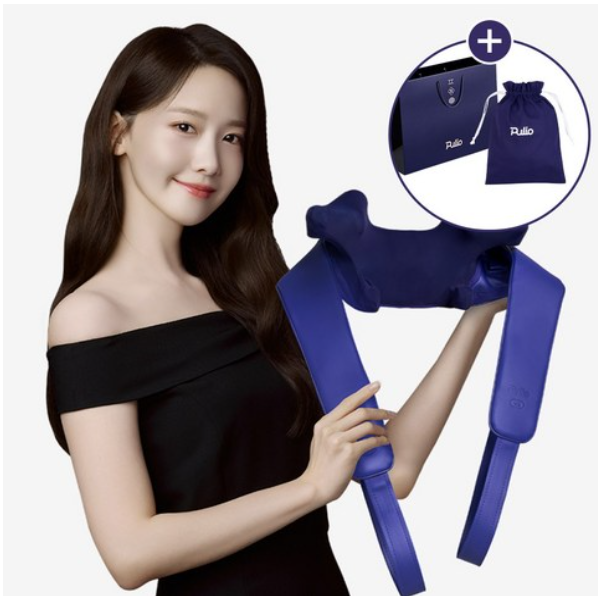 [풀리오] 목 어깨 마사지기V3 + 파우치 + 추석 쇼핑백M / 무선 온열 3단안마볼 승모근 안마 이미지 1