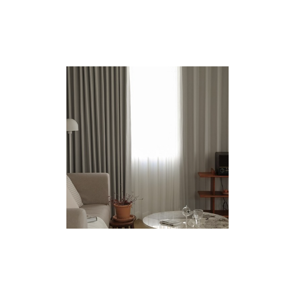 소르르홈데코 프라이빗 100% 암막 형상기억 암막커튼 2장+고정끈 이음선 없는 거실 안방 방한 방풍 호텔식 이미지 2