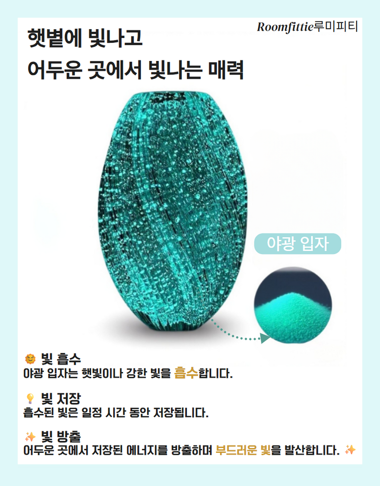Roomfittie 루미피티 야광 유리 화병 예쁜 인테리어 꽃병 홈데코 수경재배 유리화병 이미지 6